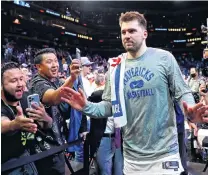  ?? PHOTO: USA TODAY SPORTS ?? Job done . . . Dallas Mavericks guard Luka Doncic leaves the court after his team beat the Phoenix Suns in game seven of the second round of the NBA playoffs in Phoenix yesterday.