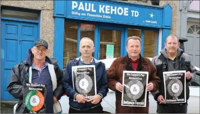  ??  ?? Andy Corbett, Johnny Hutchinson, Tony Hutchinson and Brendan Doyle in Enniscorth­y.