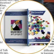  ??  ?? ABOVE: Salman Khan founder of Khan Academy free online curriculum.
LEFT: All-inclusive art program integrated into the classroom, via video, workbooks and art supplies. COURTESY PHOTOS