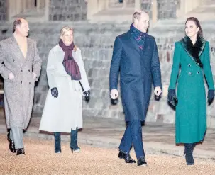  ??  ?? The Earl and Countess of Wessex and the Duke and Duchess of Cambridge.