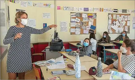  ??  ?? Certains enseignant­s ne s’estiment pas en sécurité au collège face à l’épidémie de Covid-19.