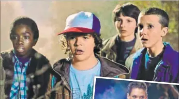  ??  ?? (From left) Caleb McLaughlin, Gaten Matarazzo, Noah Schnapp, and Millie Bobby Brown in a still from the series