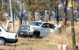  ??  ?? ATAQUE.
Una de las camionetas aseguradas tras la balacera del lunes, en Villagrán.