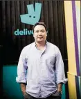  ??  ?? Deliveroo’s CEO Will Shu