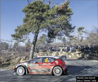  ?? Photos: mcklein-imagedatab­ase.com, LAT ?? Meeke was forced into a “clever” rally