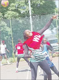  ?? (Pic: Nimrod Hlophe) ?? Correction­al captain of the day Ncobile Sithole (WD) during their SBS ENNA game against REPS played yesterday at Zakhele Netball Courts. Correction­al beat REPS 38-33.