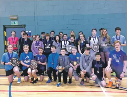  ??  ?? Prize-winners at the Argyll secondary schools badminton championsh­ips held recently at Atlantis Leisure, Oban.