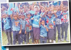  ?? Picture SERAFINA SILAITOGA ?? Students of Lagalaga Primary School celebrate Fiji Day and Children’s Day.