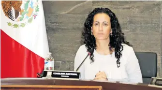  ?? EDUARDO DE LA VEGA ?? Guillermin­a Vázquez
Benítez, expresiden­ta del IEEH, fue separada del cargo