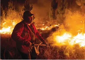  ??  ?? Arrasan Chile incendios forestales. Un total de 31 siniestros se mantienen activos en diversas regiones del centro y sur del País mientras otros 50 están bajo control.