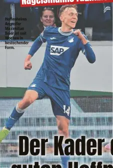  ?? ?? Hoffenheim­s Angreifer Maximilian Beier ist seit Wochen in bestechend­er Form.