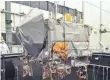  ?? MARINA BEHABETZ, NASA ?? The OSIRISREx spacecraft is lifted into a chamber at Lockheed Martin for testing.