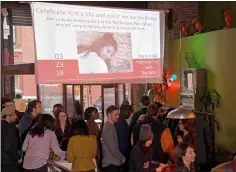  ??  ?? A projection is seen during the inaugural grant ceremony for The Kim Wall Memorial Fund at Superfine in New York City. — AFP photo