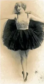  ??  ?? Pixie Laing, from Dunedin, went to Paris to work as a dancer at the Folies Bergere. In 1916 she gave up the glamour to be an ambulance driver with the New Zealand Expedition­ary Force in Britain.