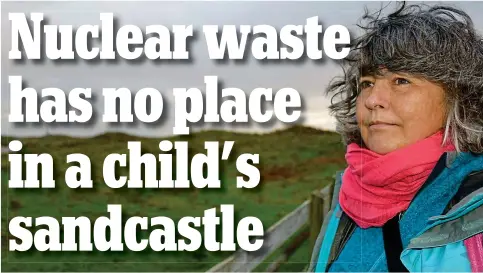  ??  ?? Campaigner: Marianne Birkby is worried about Cumbria’s beaches