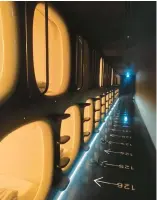  ?? ?? The Nine Hours capsule hotel at Tokyo’s Narita airport.