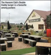  ??  ?? The Hansom Cab’s Double Daddy burger is a favourite among punters McDonald’s in Hinckley has launched table service where you can order your burgers at the touch of a button