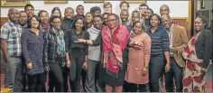  ?? Picture: PAUL GREENWAY ?? TEAMWORK PAYS OFF: World nanotechno­logy expert Professor Tebello Nyokong with some of the Rhodes University students she has published record amounts of peer-reviewed research with