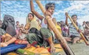  ?? NYT ?? ▪ Rohingya refugees escaping Myanmar arrive in Bangladesh.