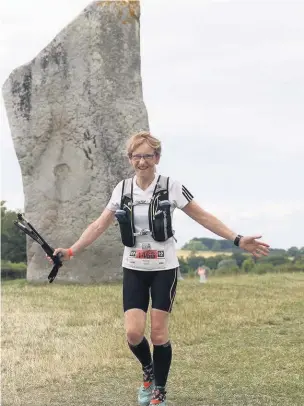  ??  ?? Maggie Lewis took part in the Race to the Stones