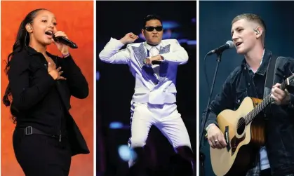  ?? ?? Temporary superstars … (from left) Pinkpanthe­ress, Psy, Nathan Evans. Composite: Shuttersto­ck/Getty Images/PA