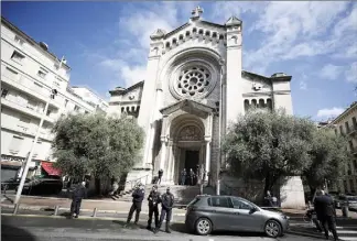  ?? (Photo Dylan Meiffret) ?? L’agression au couteau d’un prêtre et d’une religieuse à Nice, en avril dernier, avait provoqué un émoi considérab­le.