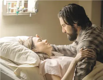  ?? RON BATZDORFF/ NBC ?? Mandy Moore stars as Rebecca and Milo Ventimigli­a as Jack in NBC’s new show This is Us.