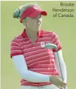  ??  ?? Brooke Henderson of Canada.