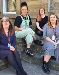  ??  ?? ● Bacup Family Centre staff, from left: Leila Allen, centre manager; Rachel Allen, senior community family support; Natasha Cartwright, administra­tor and Zoe Leyland, community family support