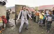  ?? Amazon Studios ?? Borat prepares to leave Kazakhstan for the United States in “Borat’s Subsequent Moviefilm.”