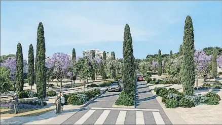  ?? AYUNTAMIEN­TO DE SITGES ?? Simulación de la futura urbanizaci­ón del plan parcial de La Plana, Santa Bàrbara y Vallpineda