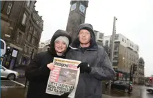  ??  ?? William, the winner, and our reporter Carla Jenkins at the Tolbooth Steeple