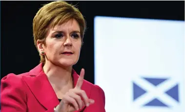  ??  ?? First Minister Nicola Sturgeon hit out at football players breaking rules