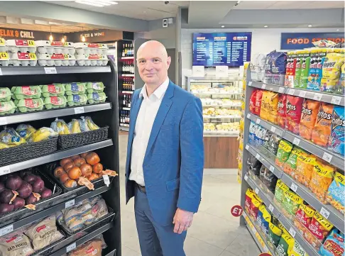  ?? ?? FOOD FOR THOUGHT: Stephen Thompson has opened his first Eddy’s Food Station convenienc­e store.