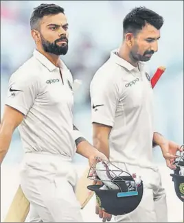  ?? AFP ?? Virat Kohli as well as Cheteshwar Pujara scored centuries on India’s last tour of South Africa in 2013 but the hosts managed to win the second Test to take the series 10.