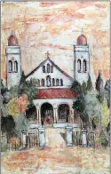  ??  ?? MARIANNHIL­L – THE CATHEDRAL AT SUNSET, BY HENDRIK VAN DER WALT: ‘Fond memories of Mariannhil­l. As a member of the philharmon­ic choir, we performed in this sacred space twice a year.’