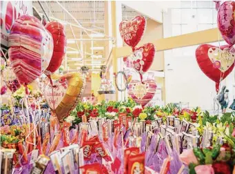  ?? Brandon Bell/Getty Images ?? Data released by the National Retail Federation and Prosper Insights & Analytics suggests that Valentine’s Day spending could climb toward record highs this year despite inflation.