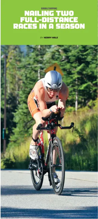  ??  ?? LEFT Jeff Symonds at Ironman Canada 2014