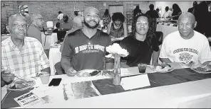  ??  ?? Frisco McDonald with his son, Frisco McDonald Jr. of Colombia and Terry Willis with his grandfathe­r, Earnest Tate