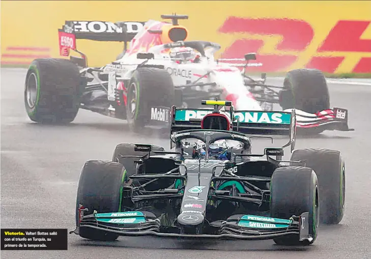  ?? ?? Victoria. Valteri Bottas salió con el triunfo en Turquía, su primero de la temporada.