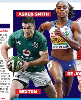  ??  ?? ASHER-SMITH SEXTON DE JONG