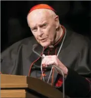  ?? ROBERT FRANKLIN/SOUTH BEND TRIBUNE VIA ASSOCIATED PRESS ?? In a March 2015 photo, Cardinal Theodore Edgar McCarrick speaks during a memorial service in South Bend, Ind.