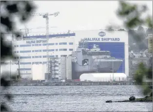  ?? CP FILE PHOTO ?? The Irving Shipbuildi­ng facility is seen in Halifax earlier this year.