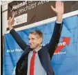  ?? Foto: Michael Hochgemuth ?? Björn Höcke warb im Saal um Stimmen für die AfD.