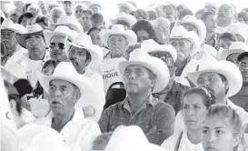  ?? IVÁN SÁNCHEZ ?? Integrante­s de la Confederac­ión Nacional Campesina.