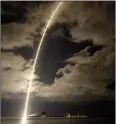  ?? AFP ?? A United Launch Alliance Atlas V rocket with the Lucy spacecraft launches from Space Launch Complex 41 at Cape Canaveral Space Force Station in Florida.
