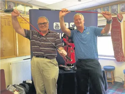  ??  ?? Paul Oakley from Llantrisan­t and Neil Day from Llanbradac­h will compete for the title of best senior pair at American Golf’s senior championsh­ip