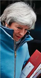  ??  ?? Pressure: Theresa May at No 10 yesterday