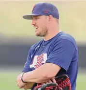  ?? Christian Petersen/Getty Images ?? Mike Trout of Team USA practices ahead of the World Baseball Classic at Papago Park Sports Complex in Phoenix, Arizona.