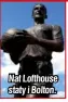  ??  ?? Nat Lofthouse staty i Bolton.